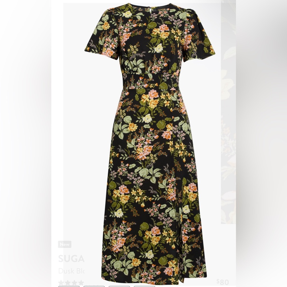 NWT SUGARLIPS Dusk Bloom Floral Midi Dress Size 2X